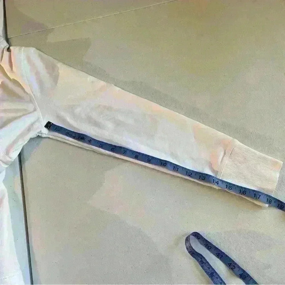 Danskin Now Womens Size M (8/10) White Full Zip Run Walk Sweatshirt Hoodie - Picture 6 of 8